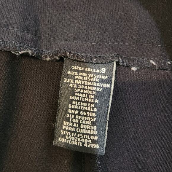 Starcity Black Straight Leg Workwear Stretch Mid Rise Dress Pants Trouser Size 9 - Picture 10 of 11